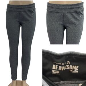 Impact Jillian Michaels Heathered Gray Full Length Legging Womens Large